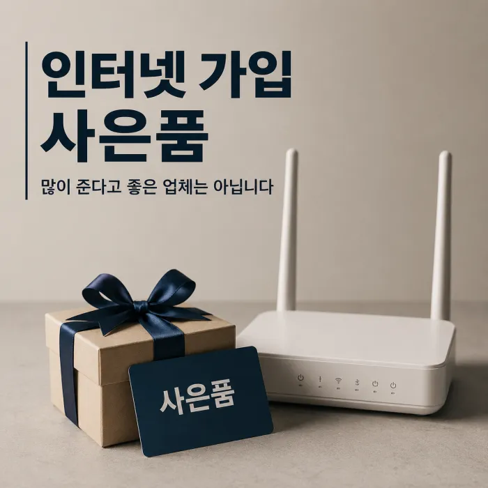 인터넷 가입 사은품 비교와 인터넷 가입 업체 선택 기준