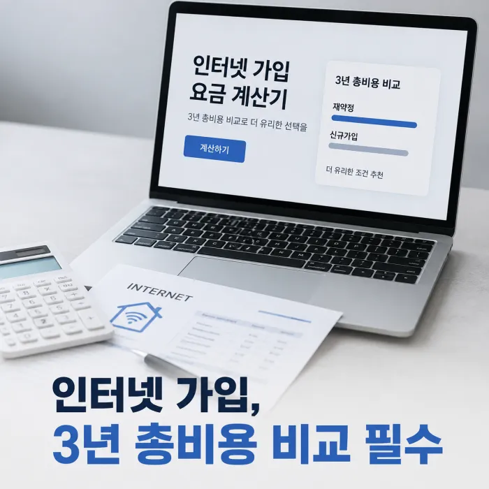 인터넷 가입 요금 계산기 꼭 써야 하는 이유, 3년 총비용 비교