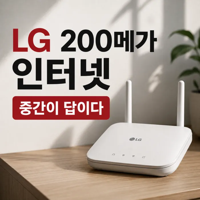 LG 200메가 인터넷 장점은? 100메가 500메가 사이에서 고르는 기준