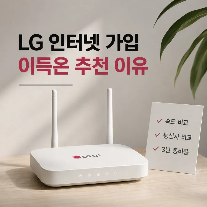 LG 인터넷 가입할 때 이득온을 추천하는 이유, 사은품보다 먼저 비교할 것