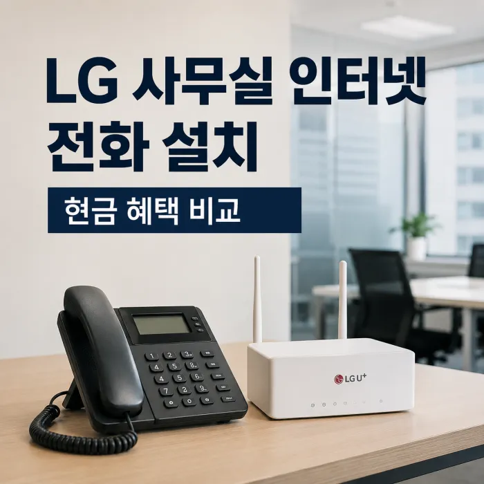 LG 사무실 인터넷 전화 설치, 현금 혜택 많이 주는 업체 선택 기준