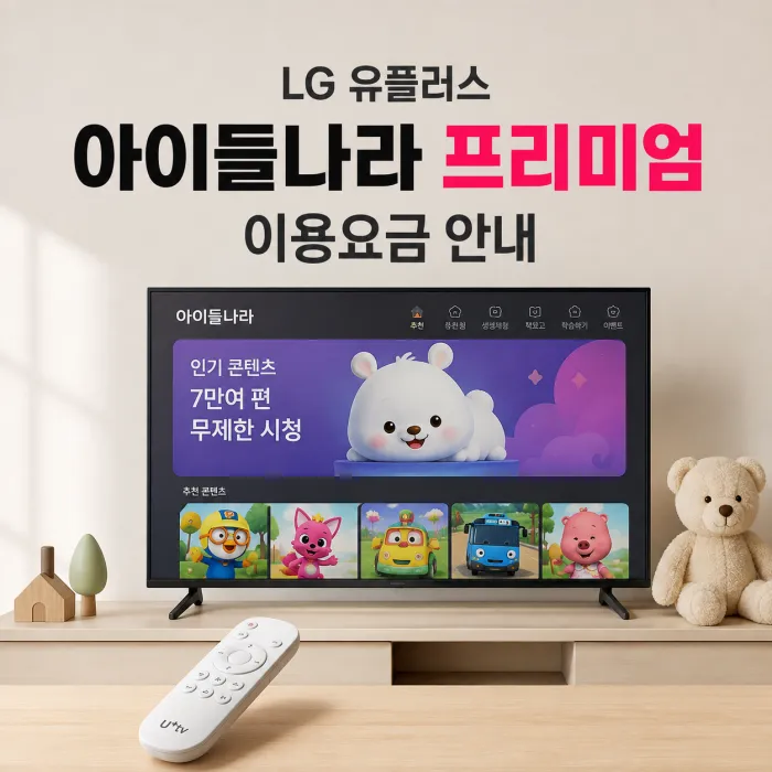LG 유플러스 아이들나라 프리미엄은 어떤 상품인가요? 이용요금과 서비스 총정리