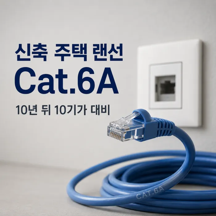신축 주택 랜선 Cat.6A가 필요한 이유, 10년 뒤 10기가까지 대비하려면