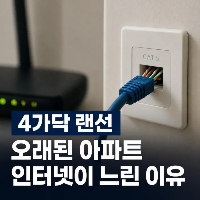 오래된 아파트 인터넷이 느린 이유, 4가닥 랜선과 기가인터넷의 관계