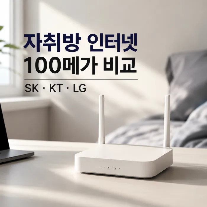 자취방 인터넷 가입 SK KT LG 100메가 요금 비교