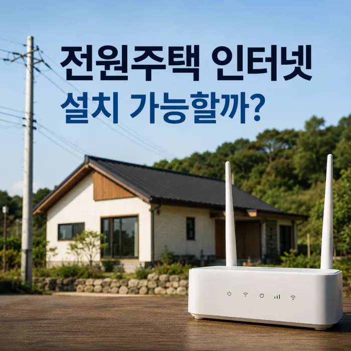 전원주택 인터넷 설치와 LTE 5G 라우터 비교 이미지