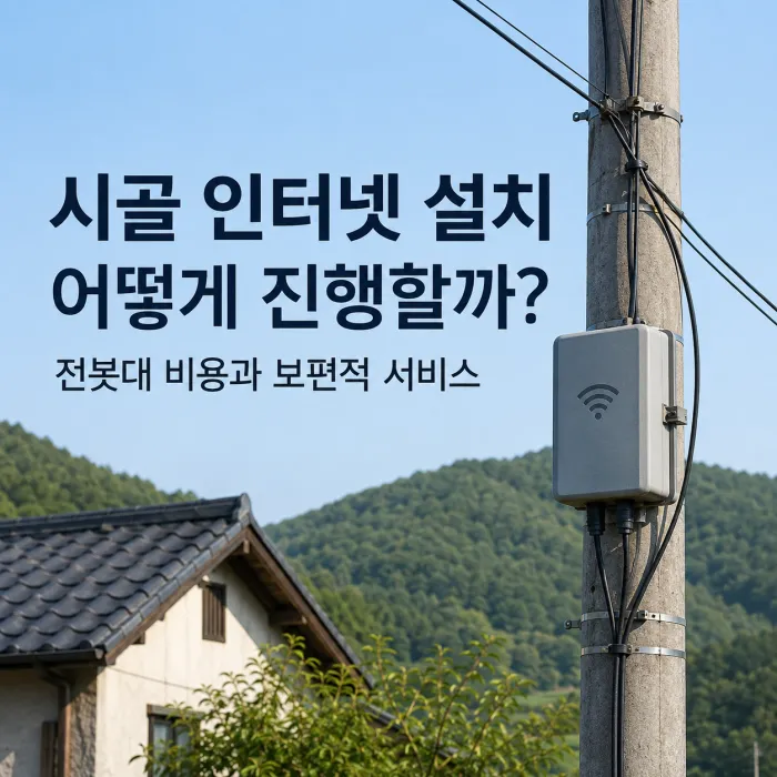 시골 인터넷 설치와 전봇대 공사 비용 및 보편적 통신역무 안내