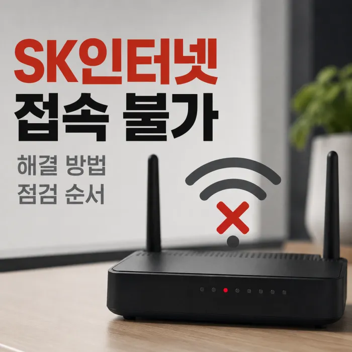 SK인터넷 접속 불가 해결 방법과 공유기 점검 순서