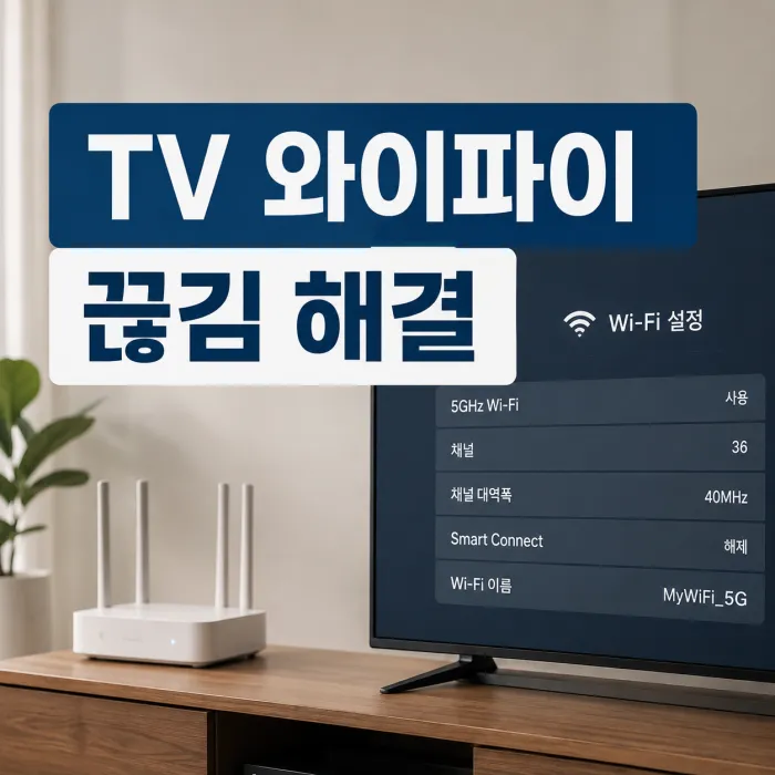 스마트 TV 5GHz 와이파이 끊김 원인과 공유기 설정 방법