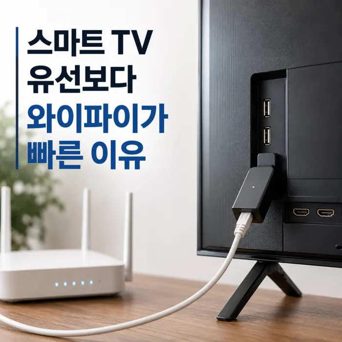 스마트 TV 유선보다 와이파이가 빠른 이유