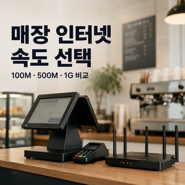 매장 인터넷 100M·500M·1G 차이, 사장님은 어떤 속도를 선택해야 할까요?