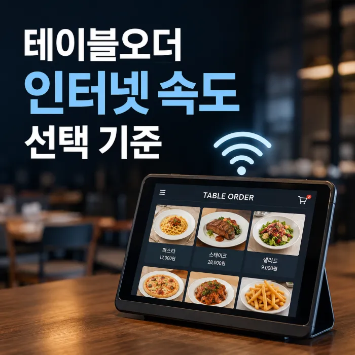 테이블오더 인터넷 속도, 태블릿 몇 대부터 500메가·1기가가 필요할까?