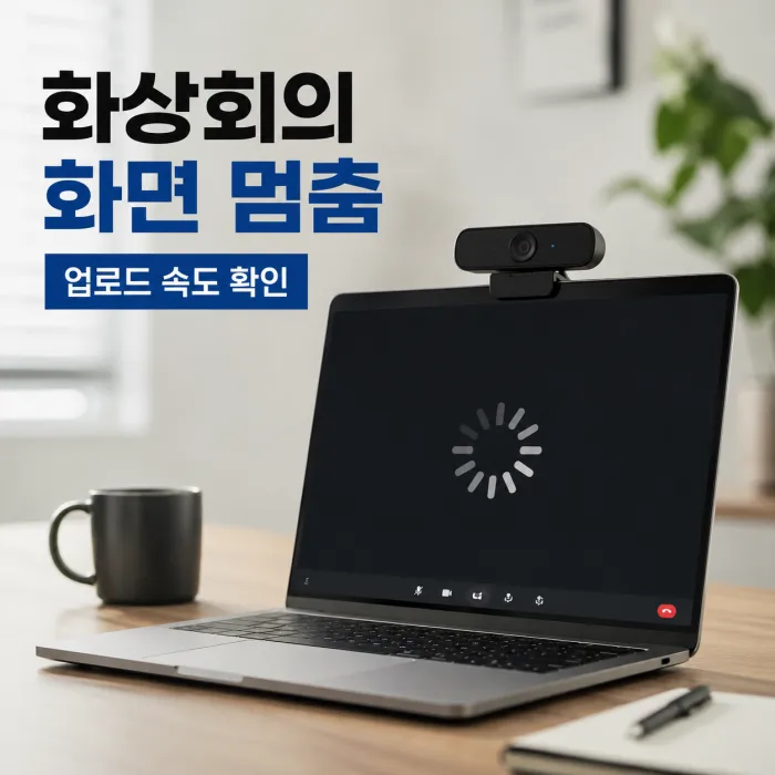 Zoom Meet 화상회의 화면 멈춤 원인과 인터넷 업로드 속도 및 비대칭망 확인