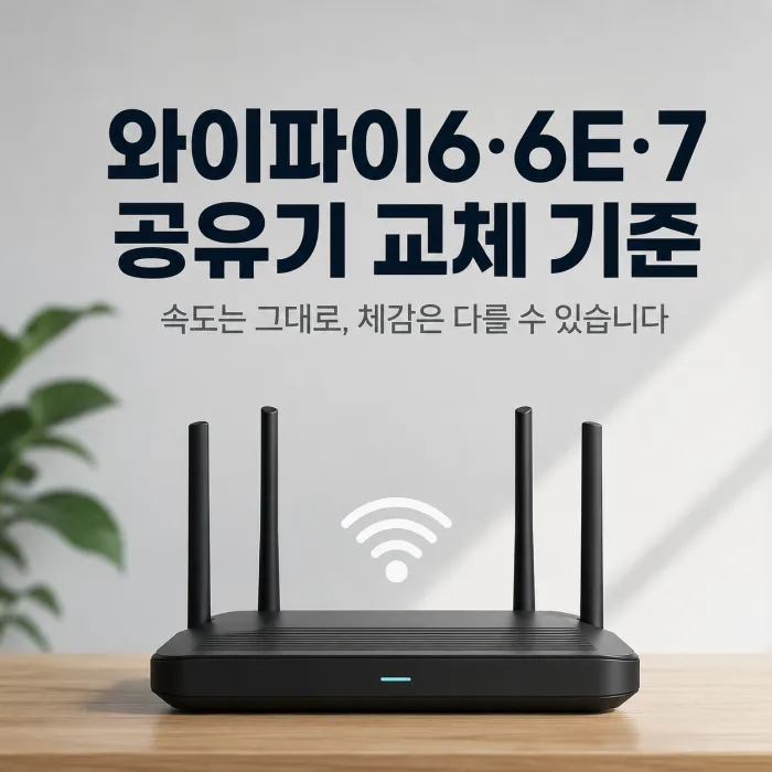 와이파이6·6E·7 차이, 인터넷 속도가 같아도 공유기를 바꿔야 할까