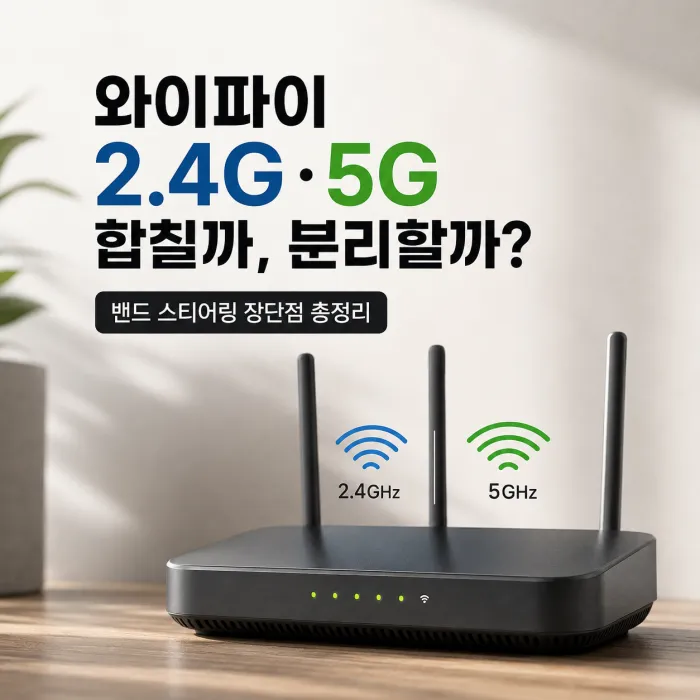 와이파이 2.4G 5G 하나로 합치면 좋을까? 밴드 스티어링 장단점과 SSID 분리 설정