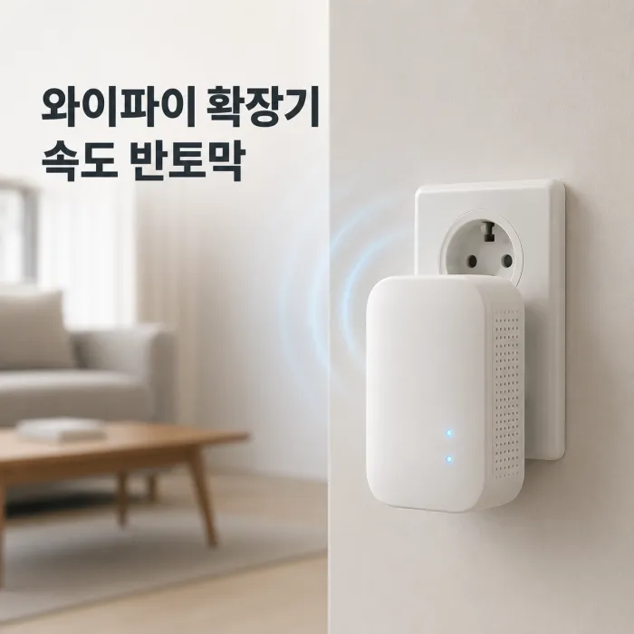 와이파이 확장기 속도 저하와 메시 와이파이 백홀 비교 이미지