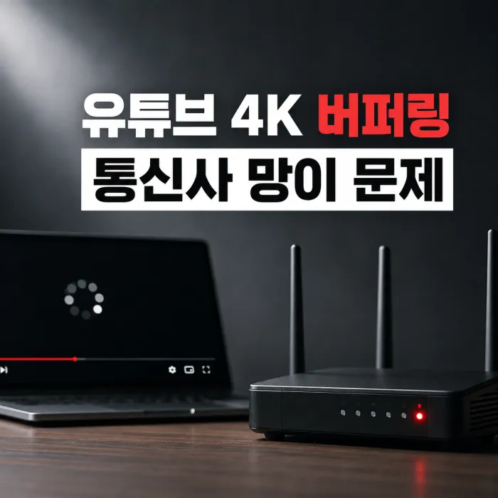 유튜브 4K 버퍼링과 웹로딩 지연, 공유기보다 통신사 망이 문제일 수 있습니다