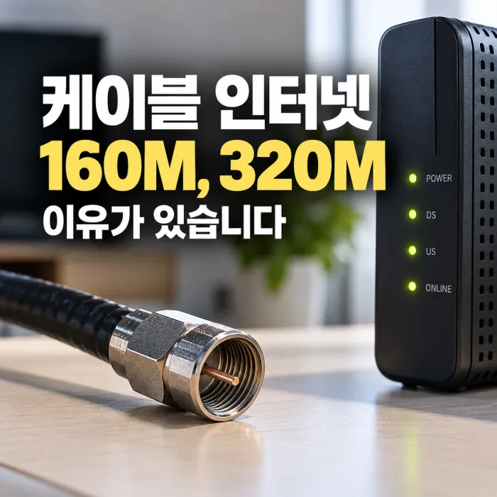 케이블 인터넷 HFC와 FTTH 차이, 160메가 320메가가 핑에 미치는 영향