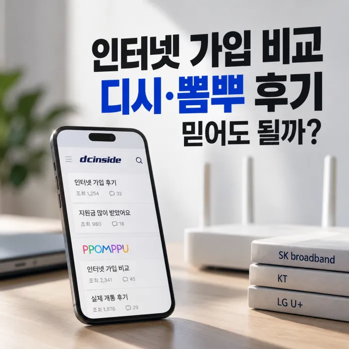 인터넷 가입 비교 디시·뽐뿌 후기 믿어도 될까? 지원금 확인 기준 4가지