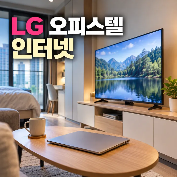 LG 오피스텔 인터넷 단독 신규가입과 와이파이 이용 환경을 보여주는 1인 가구 오피스텔 내부