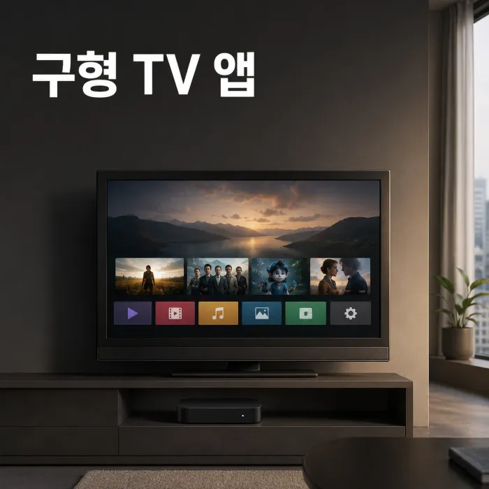 구형 스마트 TV 앱이 느린 거실 TV와 IPTV 셋톱박스