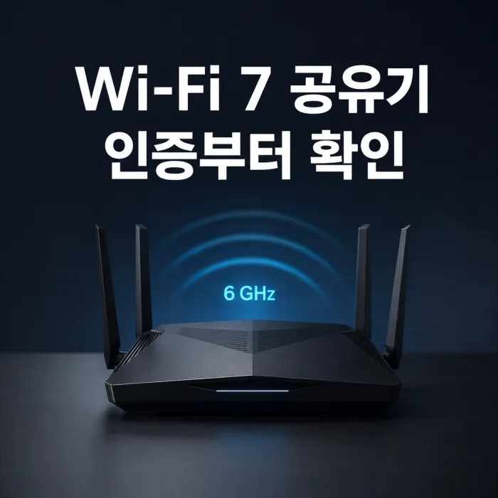 MLO 기능과 인증 표기를 비교하는 Wi-Fi 7 공유기