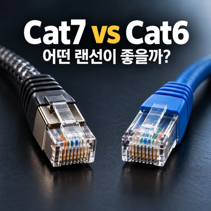 Cat7 vs Cat6 랜선 커넥터 비교와 가정용 이더넷 케이블 선택 기준