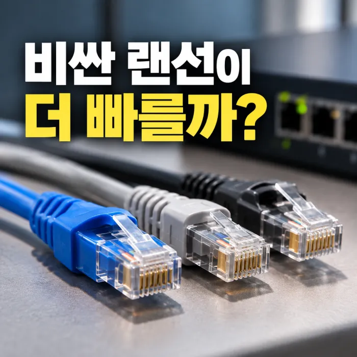 비싼 랜선이 더 빠를까? 이더넷 케이블과 랜포트에 따른 인터넷 속도 차이
