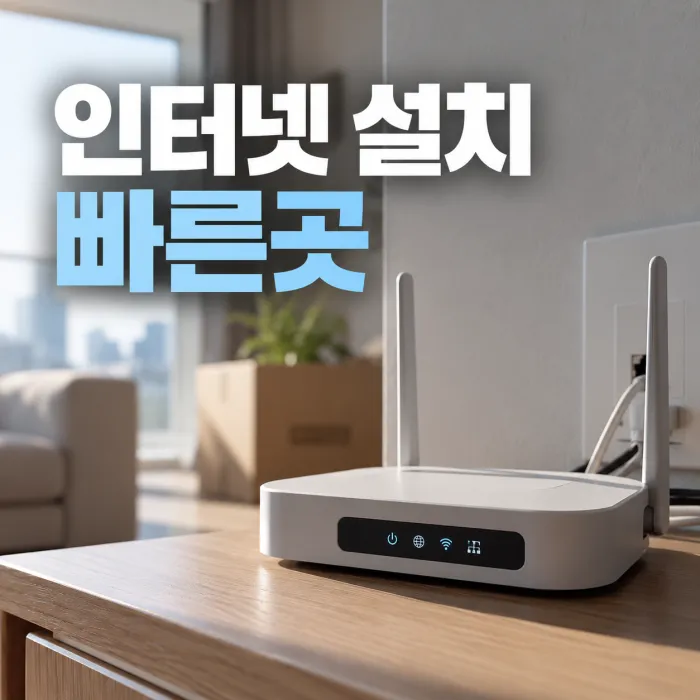 인터넷 설치 빠른곳 신청 후 개통을 준비하는 가정 내 와이파이 공유기와 인터넷 연결 환경